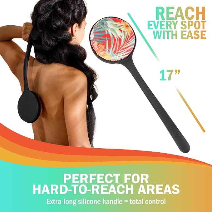 Self Tanning Lotion Applicator for Back – 17" Ergonomic Silicone Handle for - Image 4