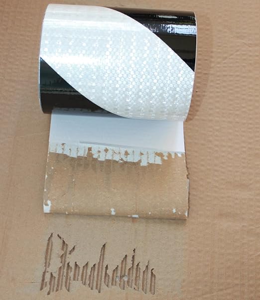 Black White Reflective Tape Outdoor Waterproof 6 inch X 66 feet, High - Image 2