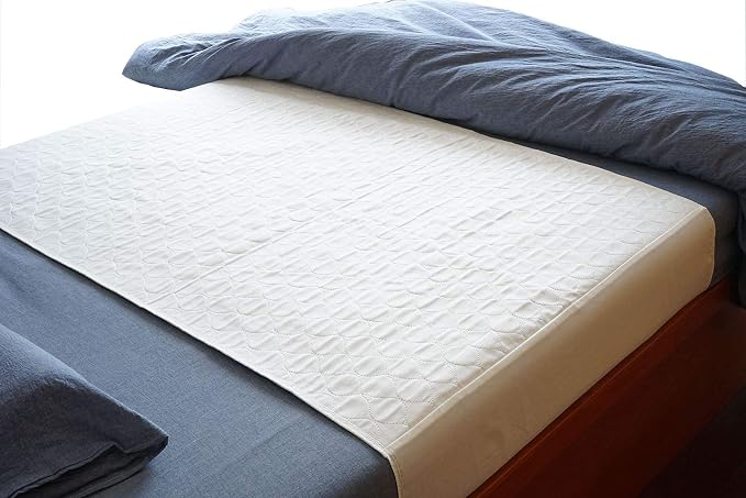 Pack of 2 Cotton Top-Layer Reusable Tuckable Underpads Incontinence Bed Pads by Careboree