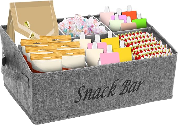 Snack Organizer for Countertop, 6 Compartment Snack Basket Container, Trapezoid by Unknown