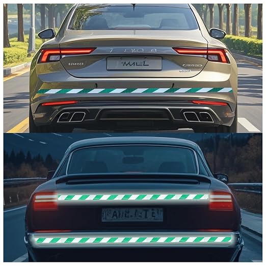 Reflective Tape Green and White 4 inch X 10 feet, Outdoor Waterproof Hazard - Image 6