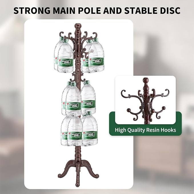 Wooden Coat Rack Stand, Vintage Wood Coat Rack Freestanding - Image 5
