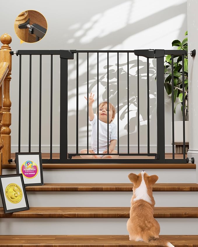 Cumbor 29.7-48" Baby Gate for Stairs, Mom's Choice Awards Winner-Dog Gate for - Field & Grace