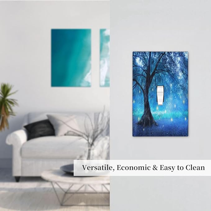 Light Switch Cover Fantasy Fairy Tree In Mystic Forest 1 Gang Wall Plate Cover - Image 7