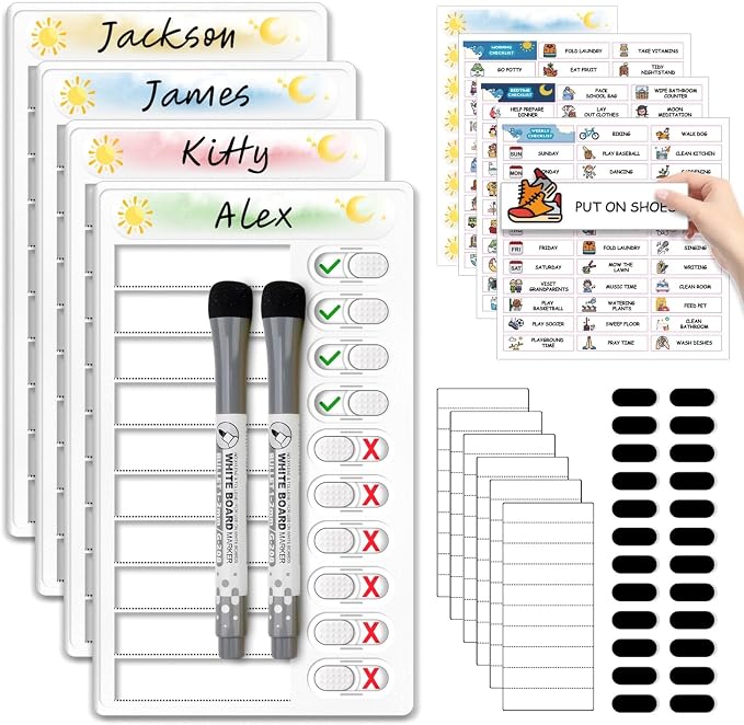 Upgraded Slider Dry Erase Chore Chart by BOXVERIA
