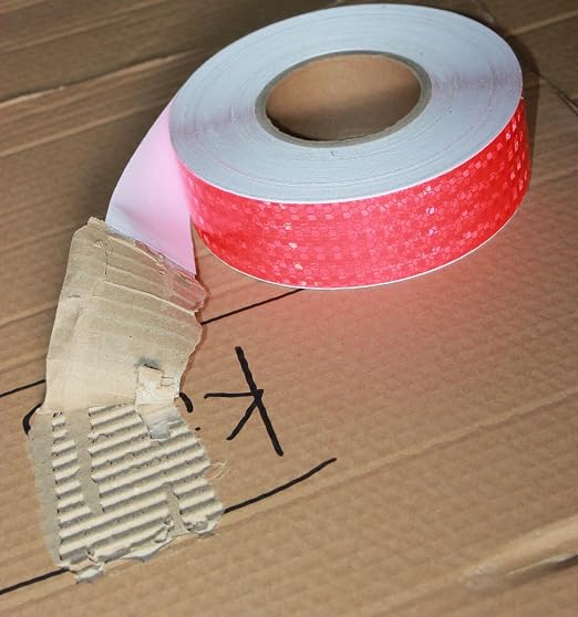 Red Reflective Tape 2 inch Wide, Outdoor Waterproof Hazard Conspicuity Warning - Image 2