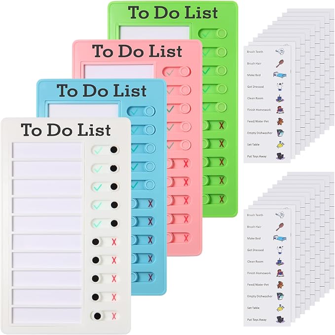 Aleric 4 Pcs Chores Chart for Kids, Daily Routine Chore Chart for Kids by Aleric