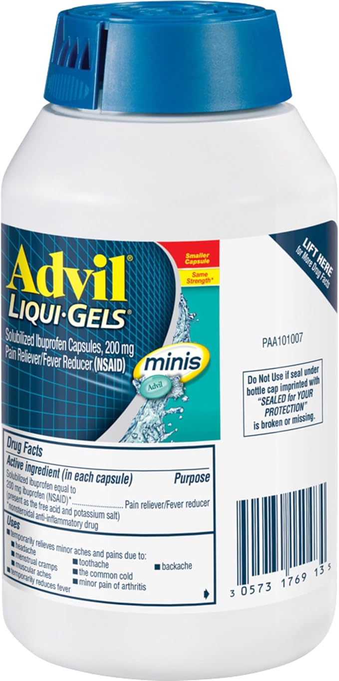Advil Liqui-Gels minis Pain Reliever and Fever Reducer, Pain Medicine - Image 16