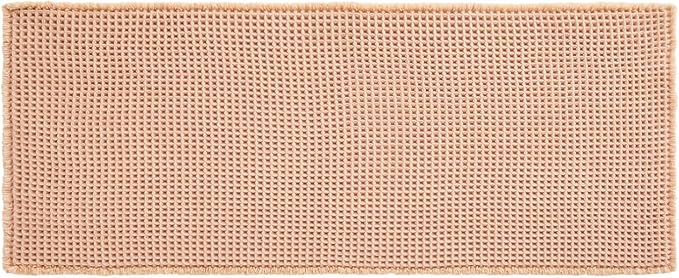 Waffle Runner Rug Bathroom, Long Boho Bathroom Rugs Non Slip Washable Super - Image 9