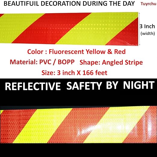 Reflective Tape Outdoor Waterproof 3 inch X 166 feet, High Visibility Hazard - Image 3