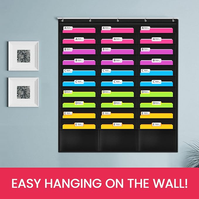 Godery Organization Pocket Chart，Wall File Pocket Folder Organizer - Image 2