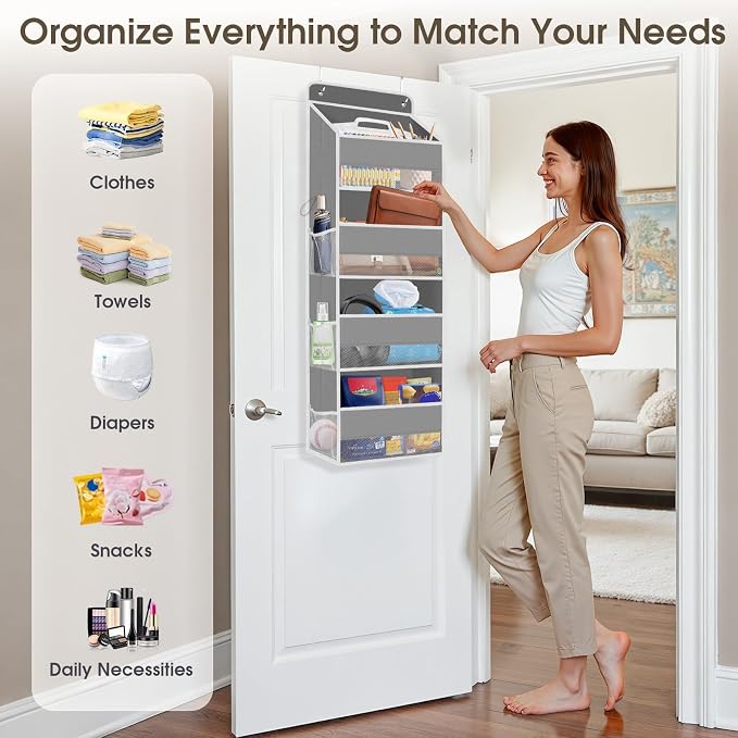 1 Pack Over The Door Organizer, Hanging Storage Organizer - Image 6