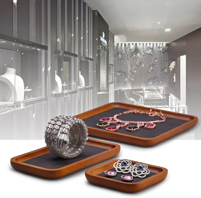Solid Wood Jewelry Display Flat Tray - Image 6