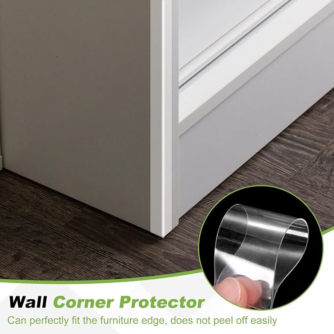 PATIKIL Clear Edge Protector Strip, 3 Roll 0.8 in x 3.3 ft Table Edge Protector - Image 4