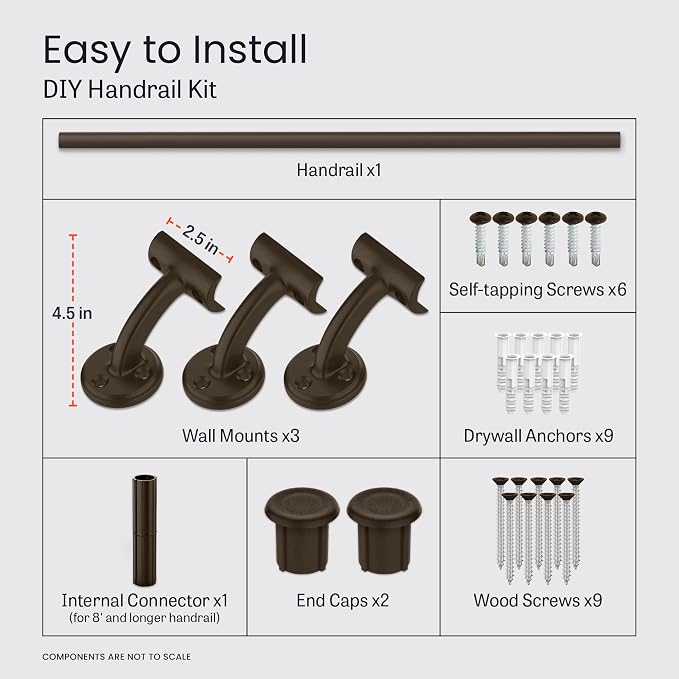 Meranti Aluminum Handrail for Indoor or Outdoor Steps and Stairs – Hand Rails - Image 7