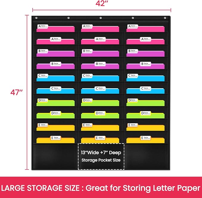 Godery Organization Pocket Chart，Wall File Pocket Folder Organizer - Image 6