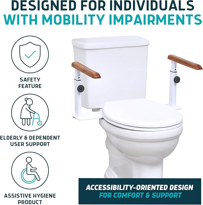 Lunderg Toilet Safety Rails for Seniors - Image 8