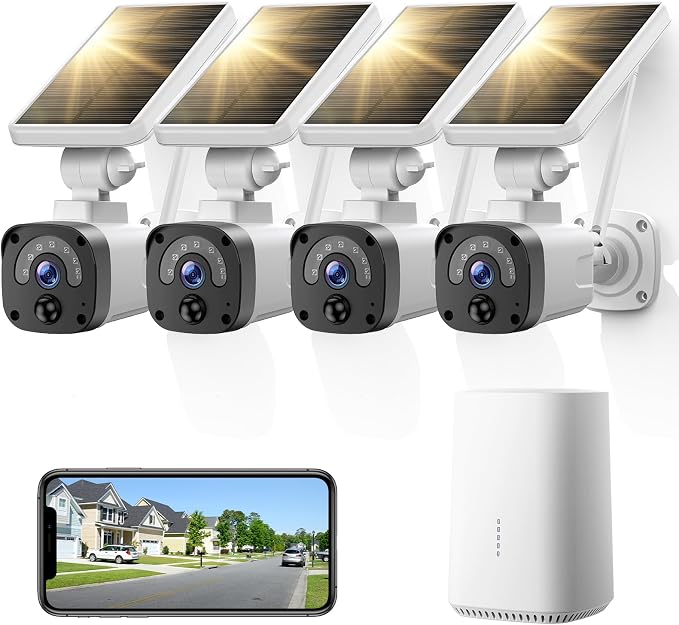 2.5K Solar Camera Outdoor Wireless, 4MP Home Security Camera System, Battery by CAMCAMP