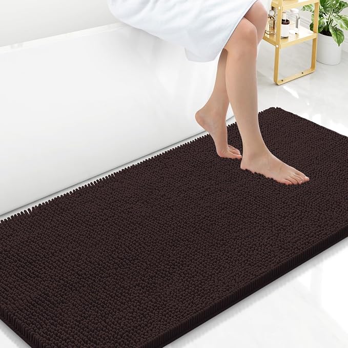 Arotive Bathroom Rugs 47x24, Extra Soft Absorbent Shaggy Chenille Bath Rugs by Arotive