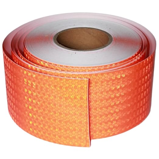 Industrial Reflective Tape Orange 4 inch Wide, Outdoor Waterproof Hazard by tuyrchu