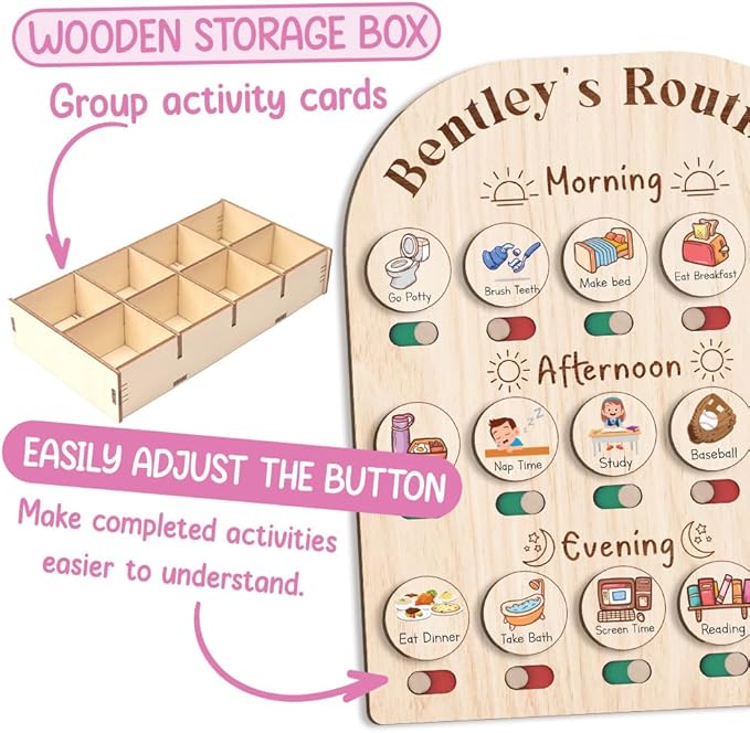 Daily Routine Chart for Kids, Visual Schedule, Routine Chart for Toddlers 3-5 - Image 5