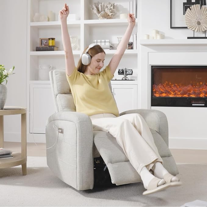 Watson & Whitely Swivel Power Recliner Glider Rocker, Small Recliner - Image 2