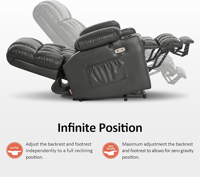 MCombo Dual Motor Small Power Lift Recliner Chair - Image 7