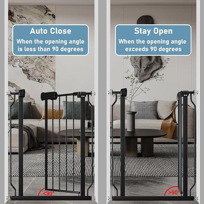 Narrow Baby Gate 24 to 29 Inch Wide Pet Gate Pressure Mounted No Drill Safety - Image 5