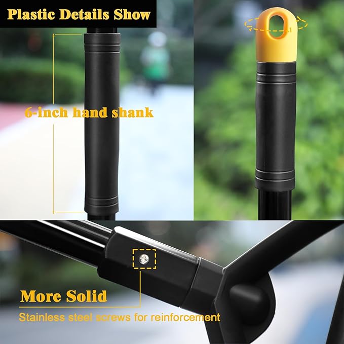 Heavy Duty Broom Outdoor and Indoor, 2 Pack Commercial Angle Brooms - Image 4