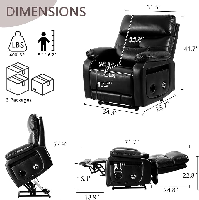 Dual Motor Power Lift Recliner Chair - Image 2