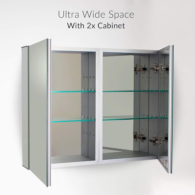 Fine Fixtures Bathroom Medicine Cabinet, Recessed/Surface Mount, Right/Left - Image 9