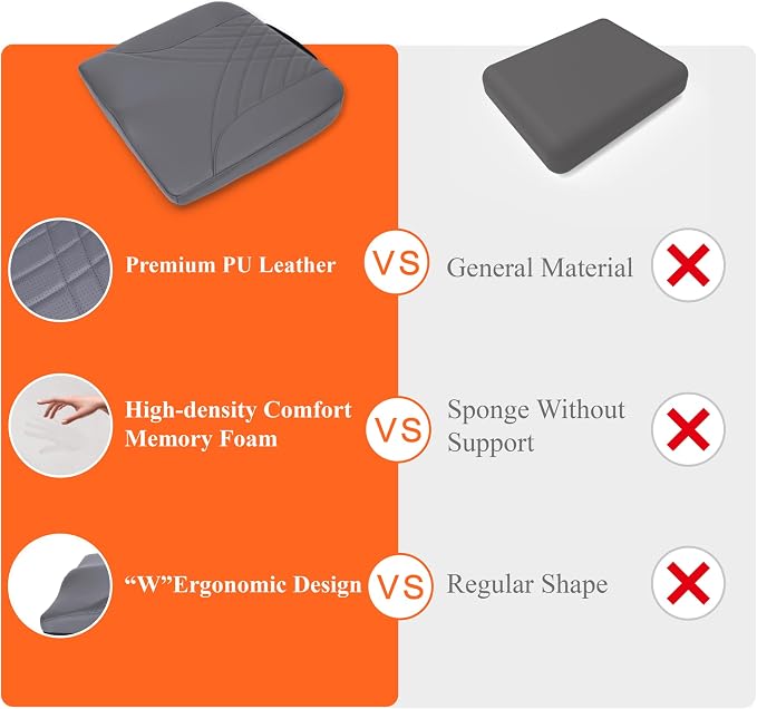 kingphenix Premium Car Seat Cushion, Memory Foam Driver Seat Cushion to Improve - Image 8