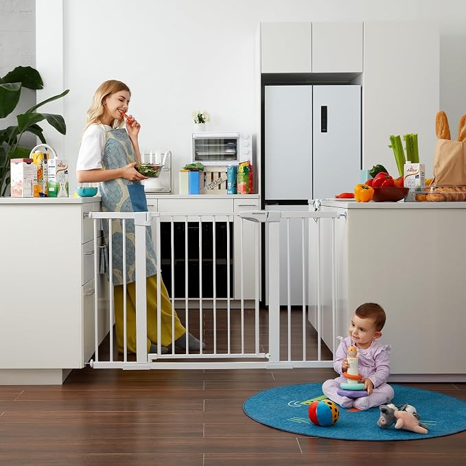 Mumeasy Baby Gate Extra Wide, 29.5"- 51.5" Pressure Mounted Dog Gate - Image 3