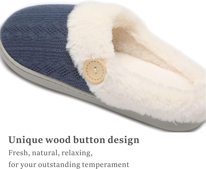 Chantomoo Womens Slipper Warm Comfy Memory Foam House Slippers Knitted Shoes - Image 4