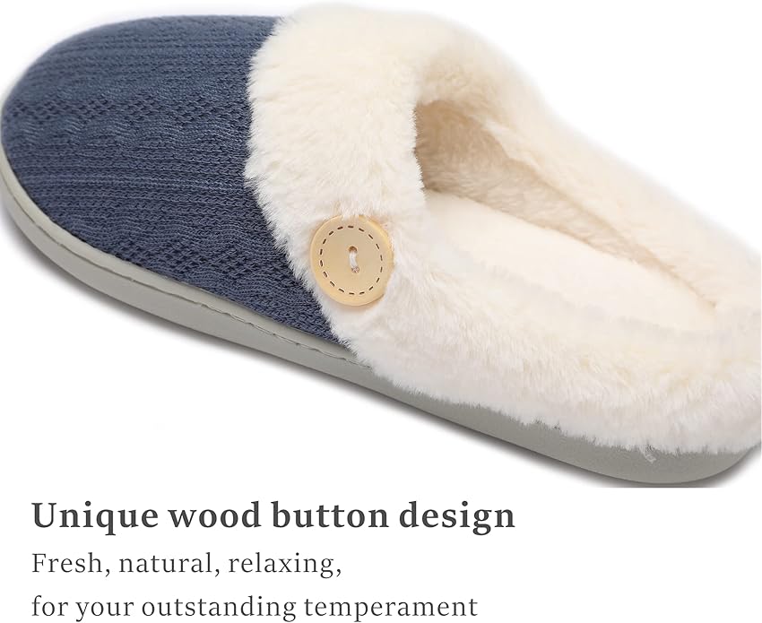 Chantomoo Womens Slipper Warm Comfy Memory Foam House Slippers Knitted Shoes - Image 4