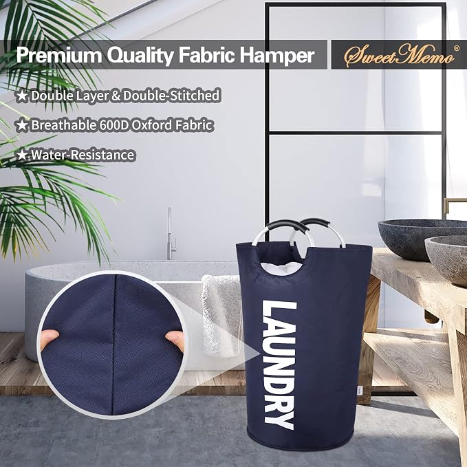 Large Laundry Basket Collapsible，Freestanding Clothes Hamper Bag - Image 6