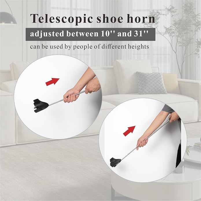 Shoe Horn Long Handle for Seniors-10-31 Telescopic Shoehorns For Men Pregnant - Image 8