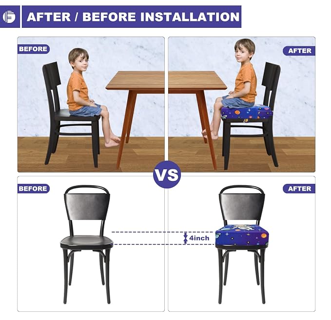 Toddler Booster Seat for Dining Table, Portable Booster Seat for Kitchen Chair - Image 4