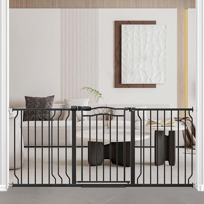 Fairy Baby 62.5"-71.6" Extra Wide Baby Gate Pressure Mount, Long Large Dog Gate by FairyBaby