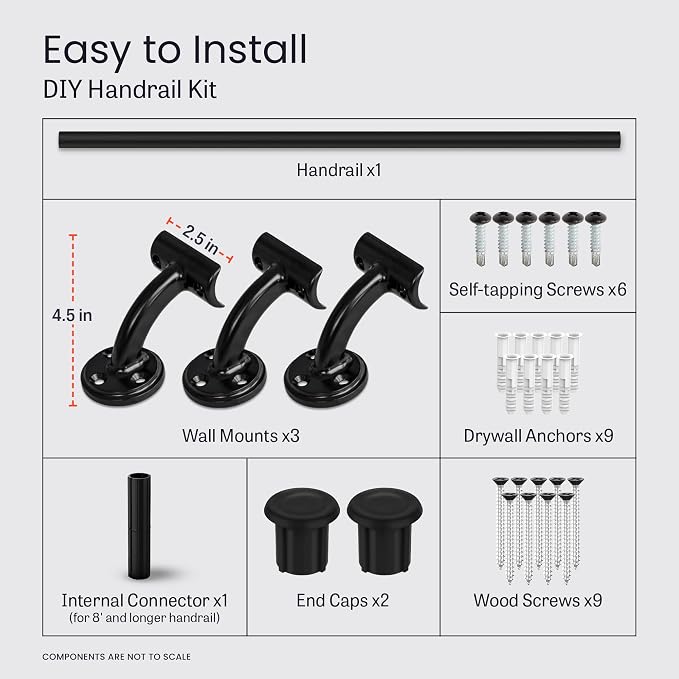 Meranti Aluminum Handrail for Indoor or Outdoor Steps and Stairs – Hand Rails - Image 5