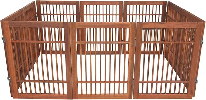 Urnporium Pet Dog Gate Strong and Durable Freestanding Folding Acacia Hardwood - Image 5