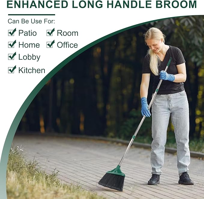 4 PCS Heavy Duty Broom Outdoor/Indoor Commercial Broom - Field & Grace