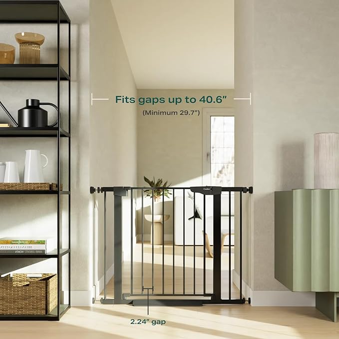 Cumbor 29.7-40.6" Baby Gate for Stairs, Baby Essential Safety Gate, Mom's - Field & Grace