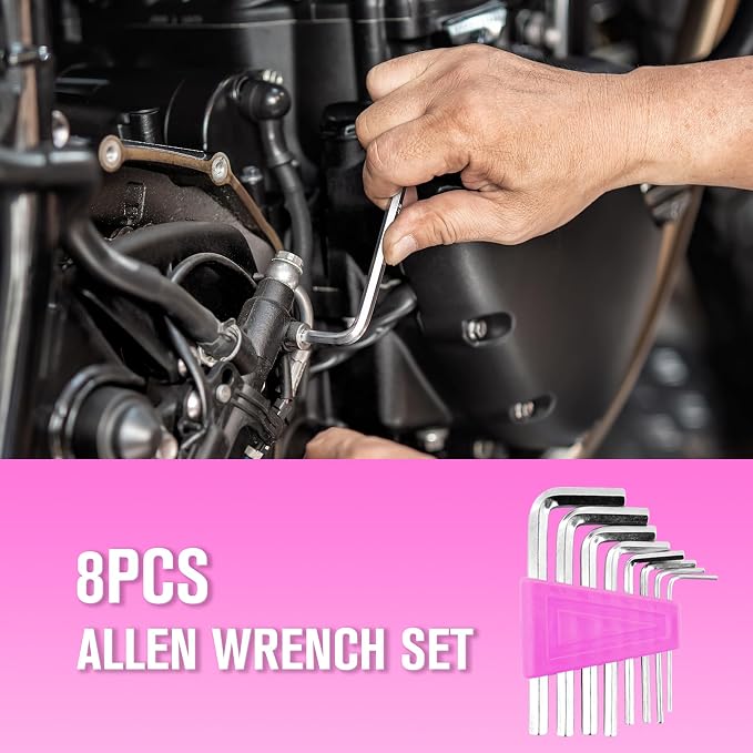 SOLUDE Pink Tool Set, 206-Piece Home Tool Kit - Image 6