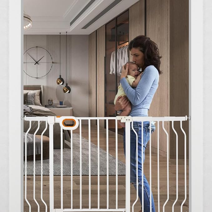 Baby Gate for Stairs 29-52 Inch Wide, Safety Gate for Baby Adjustable Pet Gate - Image 6