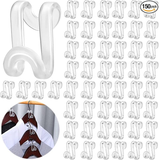 Unittype 150 Pcs Space Saving Hanger Hooks, Clothes Hanger Connector Hooks by Unittype