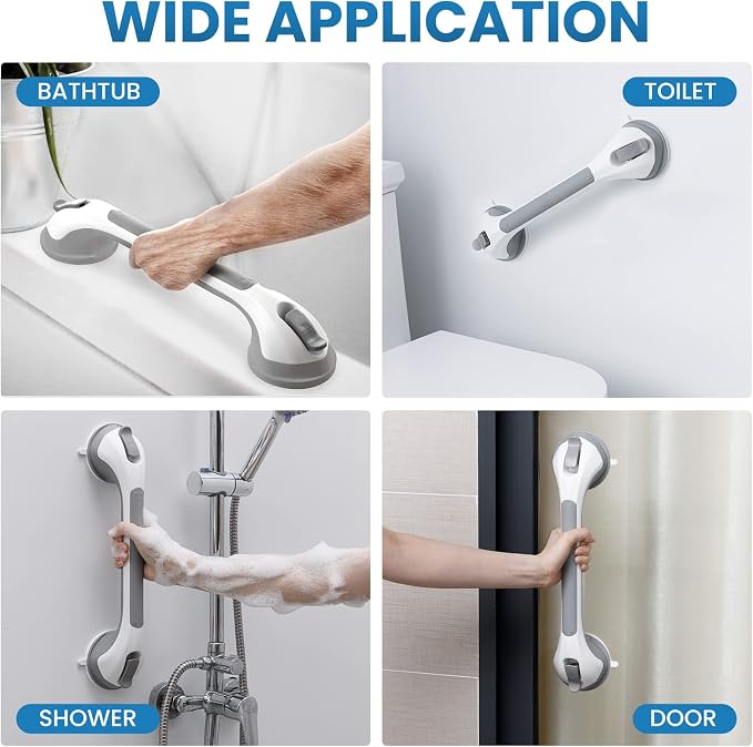 LEVERLOC Grab Bars for Bathtubs and Showers, Shower Handle 17 Inch Strong - Image 7