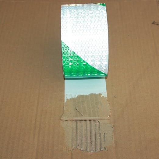 Green and White Reflective Tape Outdoor Waterproof 3 inch X 166 feet, High - Image 2