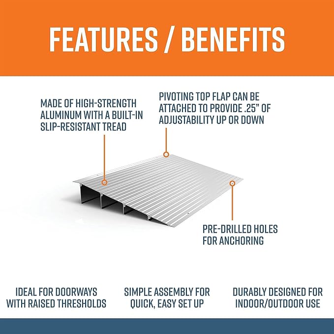 EZ-ACCESS - Threshold Ramps for Doorways - Portable Wheelchair Ramp for Home - Image 4