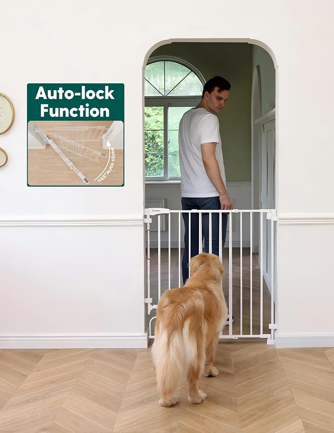 Babelio No Bottom Bar & Easy to Remove Baby Gate, 35.5-55" Extra Wide Hardware - Image 5